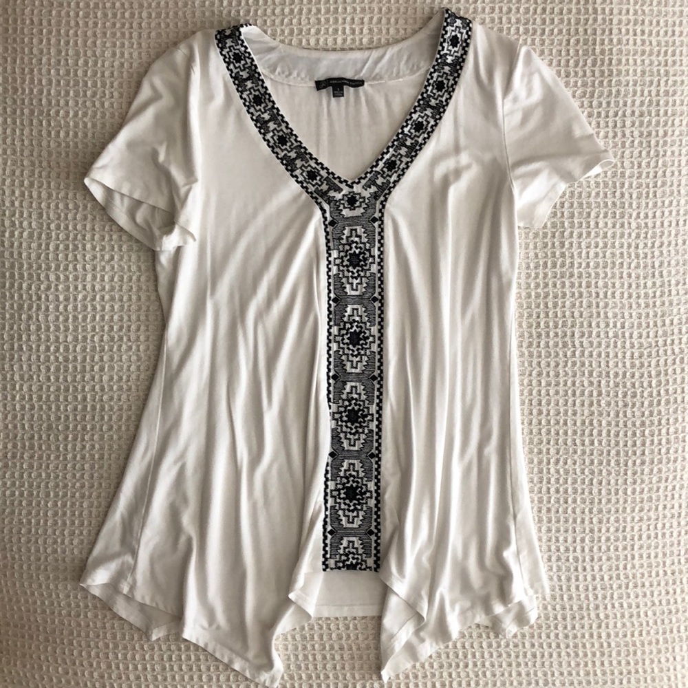 Black and white blouse